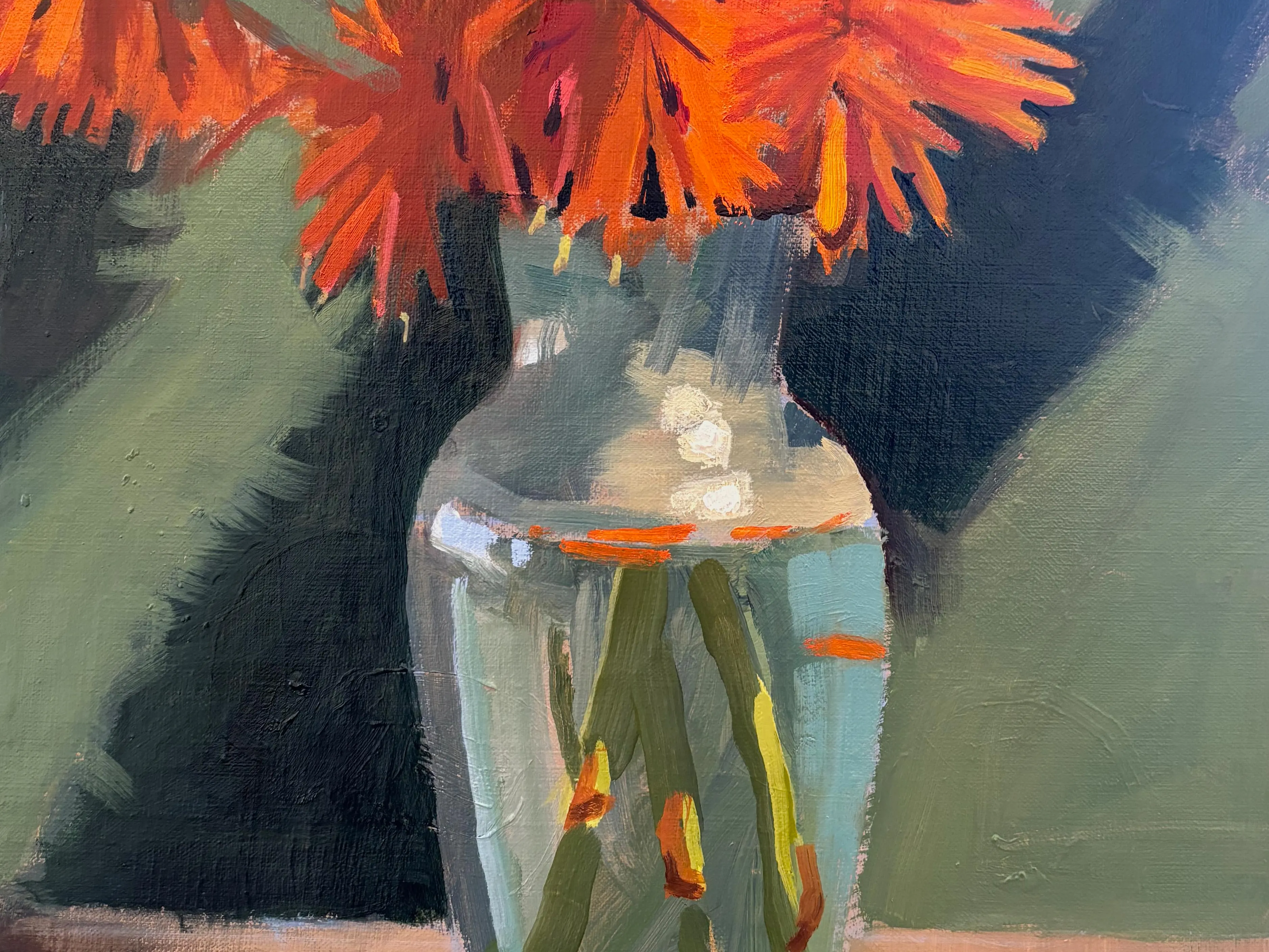 Aloe Blooms in Glass Vase